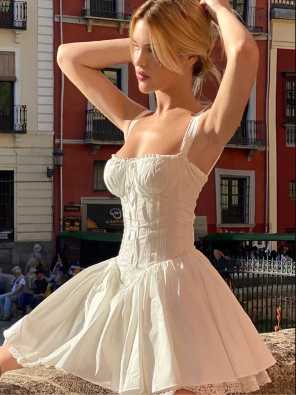 A-Line Flared Cocktail Party Mini Corset Sundress