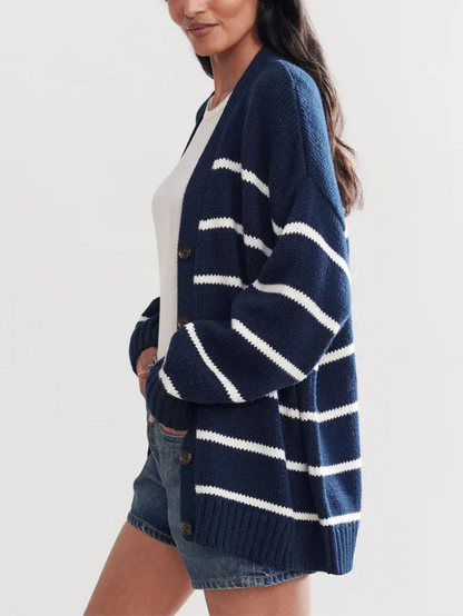 | Organic Striped Cardigan