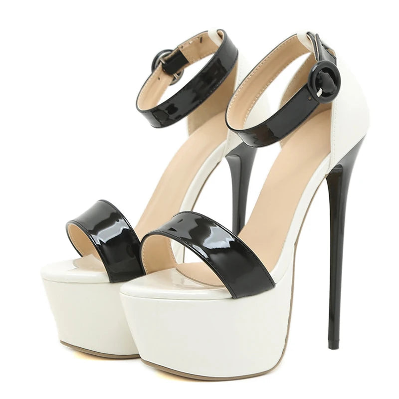 Sexy 16CM Open Toe Sandals for Women - Perfect for Parties, Weddings, and Stripping