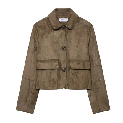 | Suede Cropped Jacket