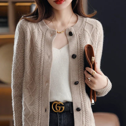 | Cable Cashmere Cardigan