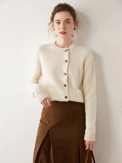 | Cashmere Button Cardigan