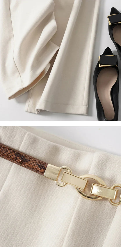 | Wide Leg Wool Trousers