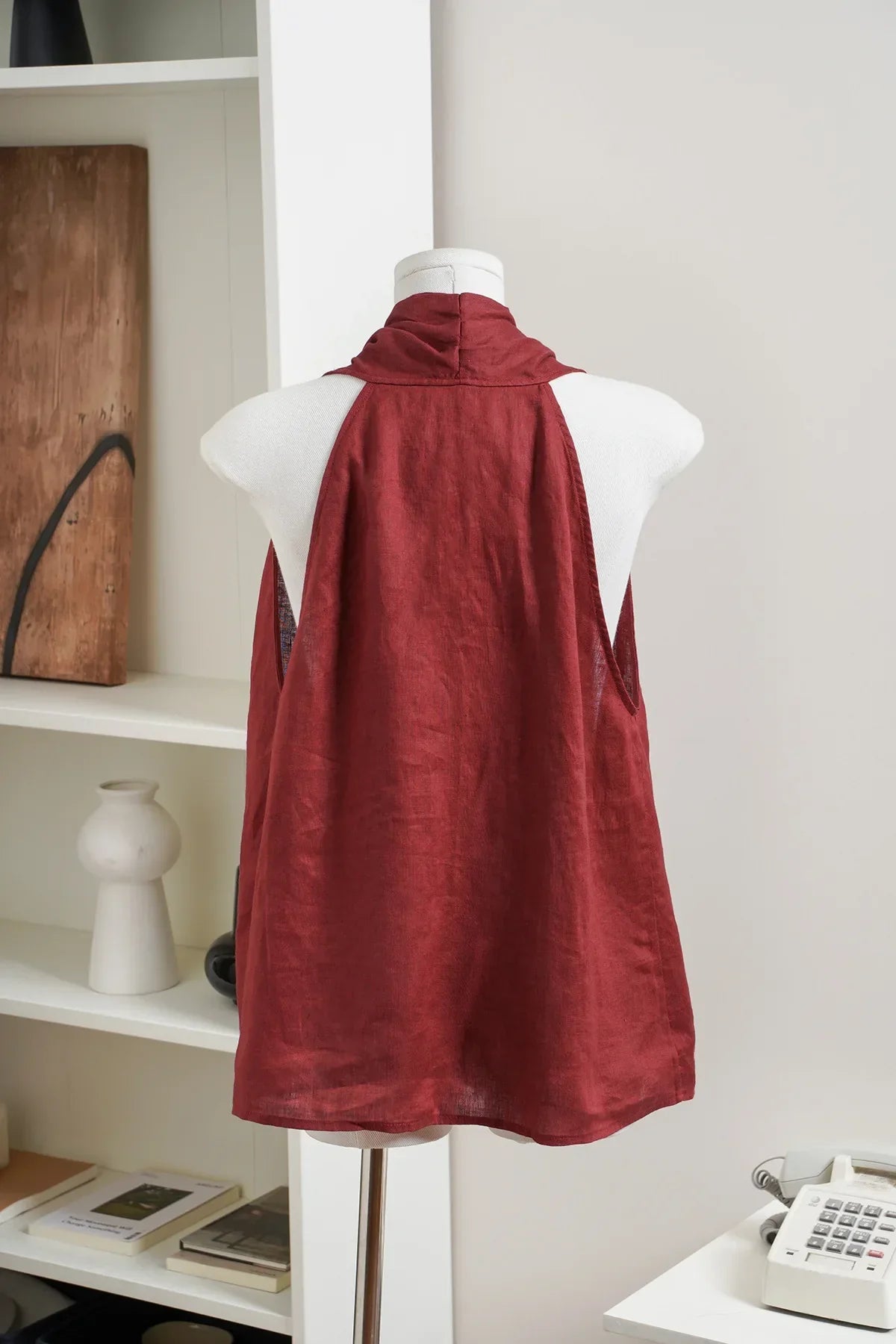 | Drape Linen Vest