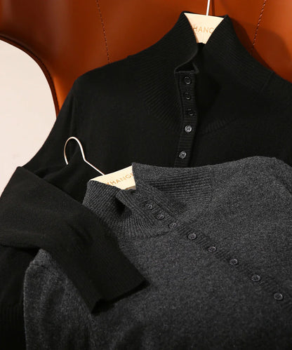 | Cashmere Button Sweater