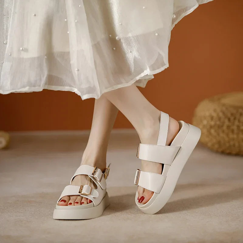 | Leather Platform Sandal
