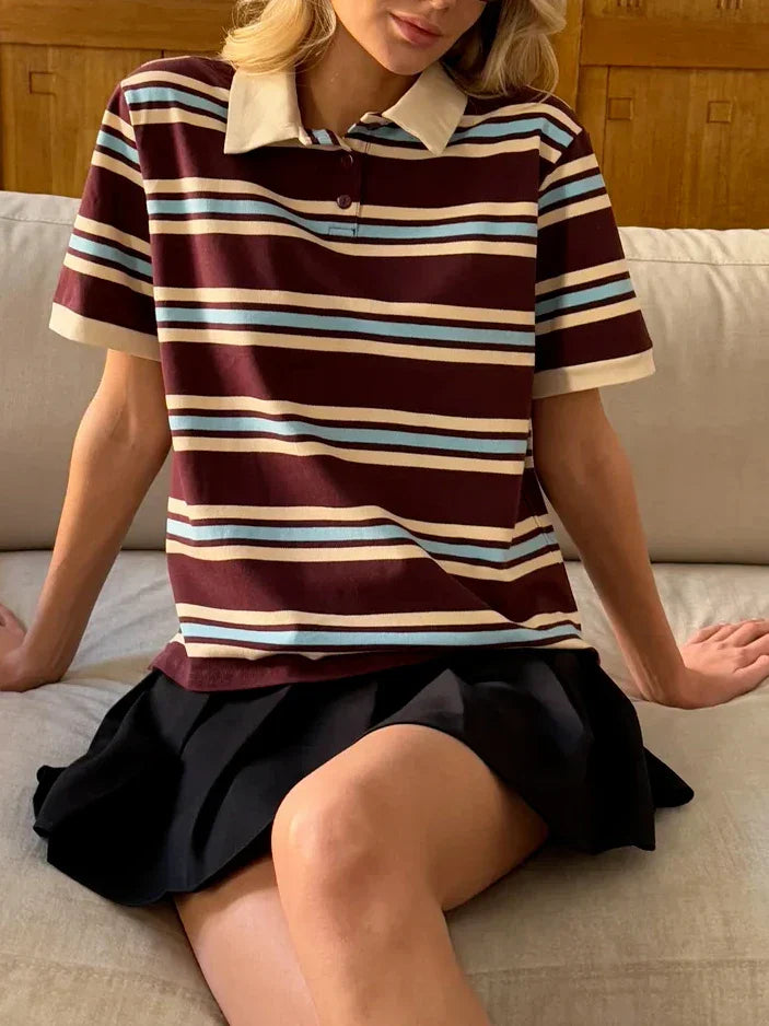 | Stripe Polo Tee