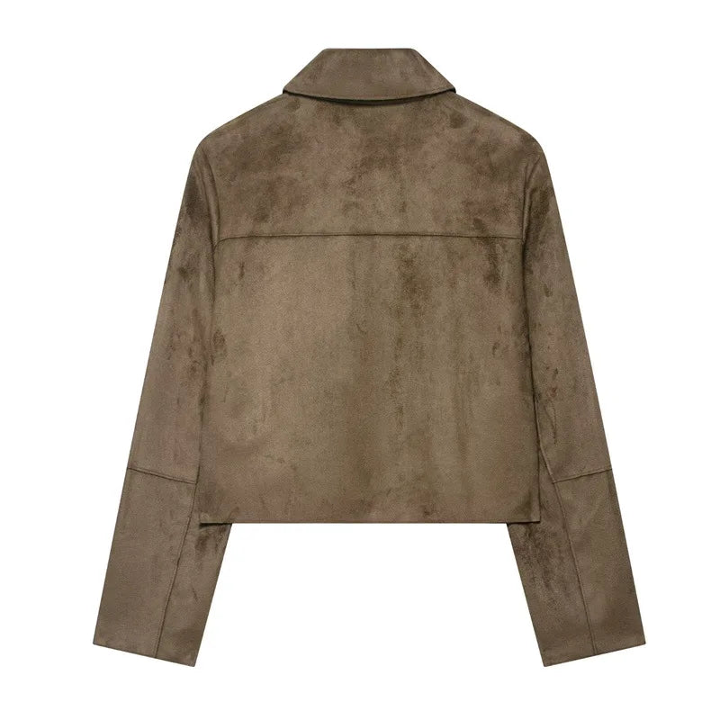 | Suede Cropped Jacket