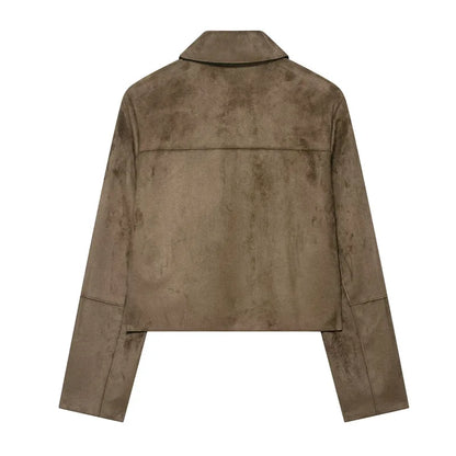 | Suede Cropped Jacket