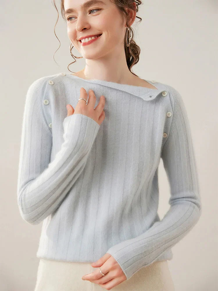 | Buttoned Cashmere Sweater