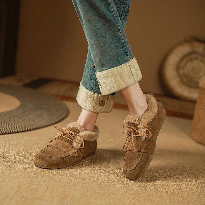 | Suede Wool Moc Boots