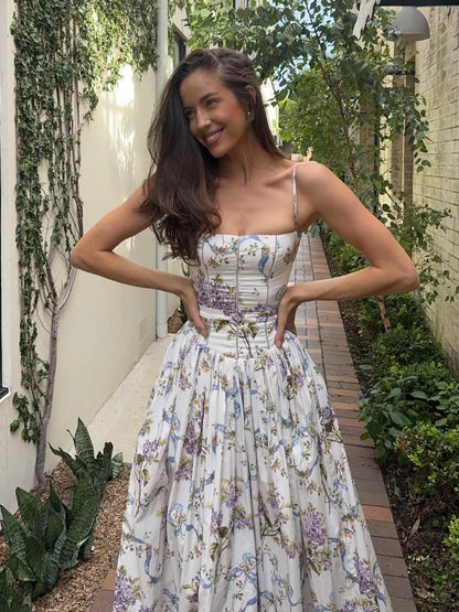 3D Flower Backless Mini Floral Dress