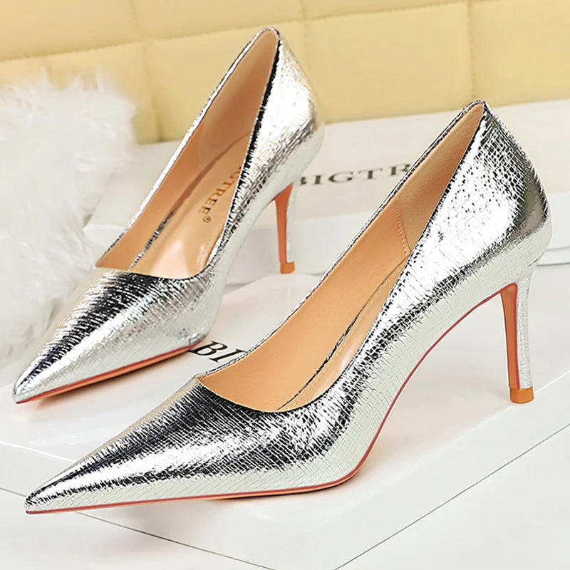 Retro High Heels Fashion Party Shoes Women Heels