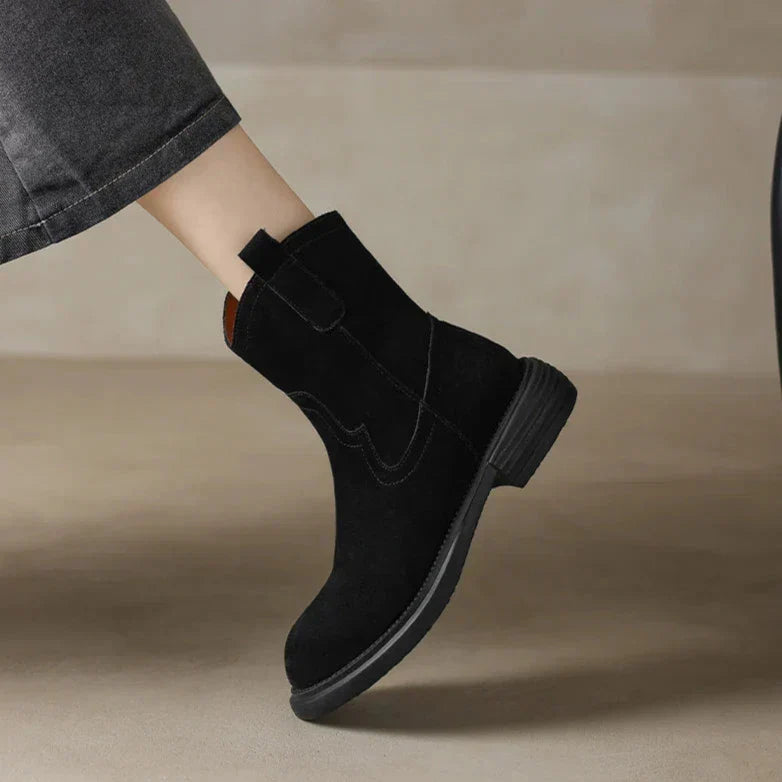 | Leather Zipper Boots