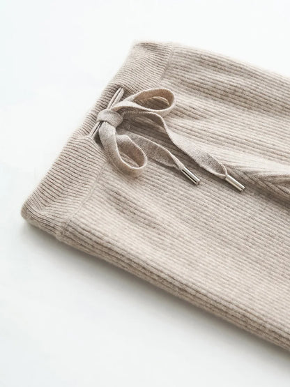 | Wool Knitted Wide Leg Pants