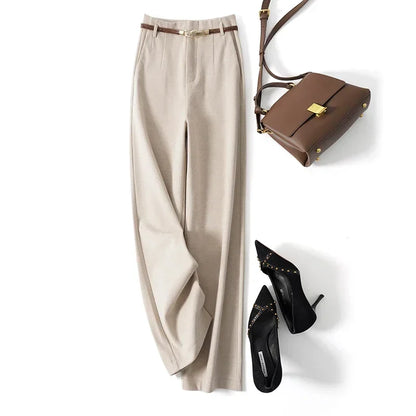 | Wide Leg Wool Trousers