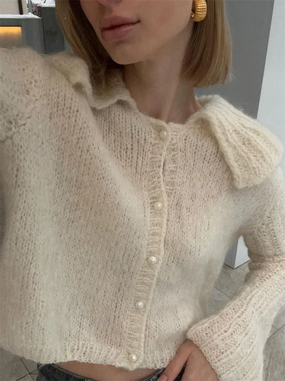 Pleated Flare Sleeve Cropped Coat