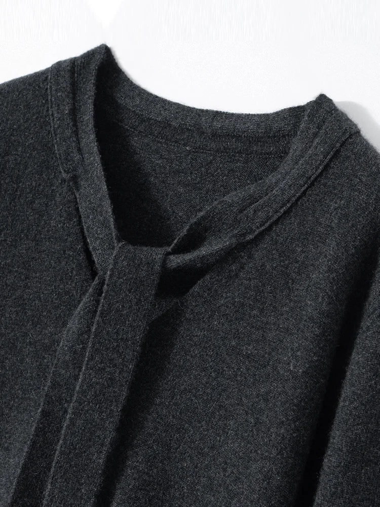 | Cashmere Pullover with Scarf Collar