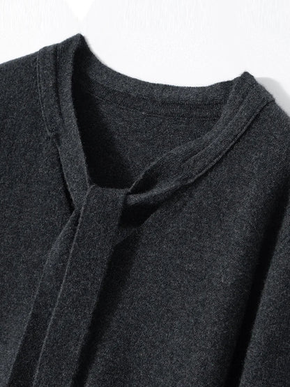 | Cashmere Pullover with Scarf Collar