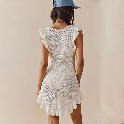 | Crochet Beach Mini Dress