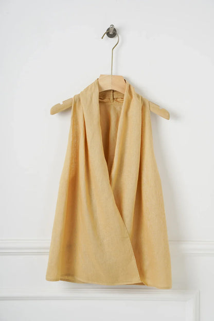 | Drape Linen Vest