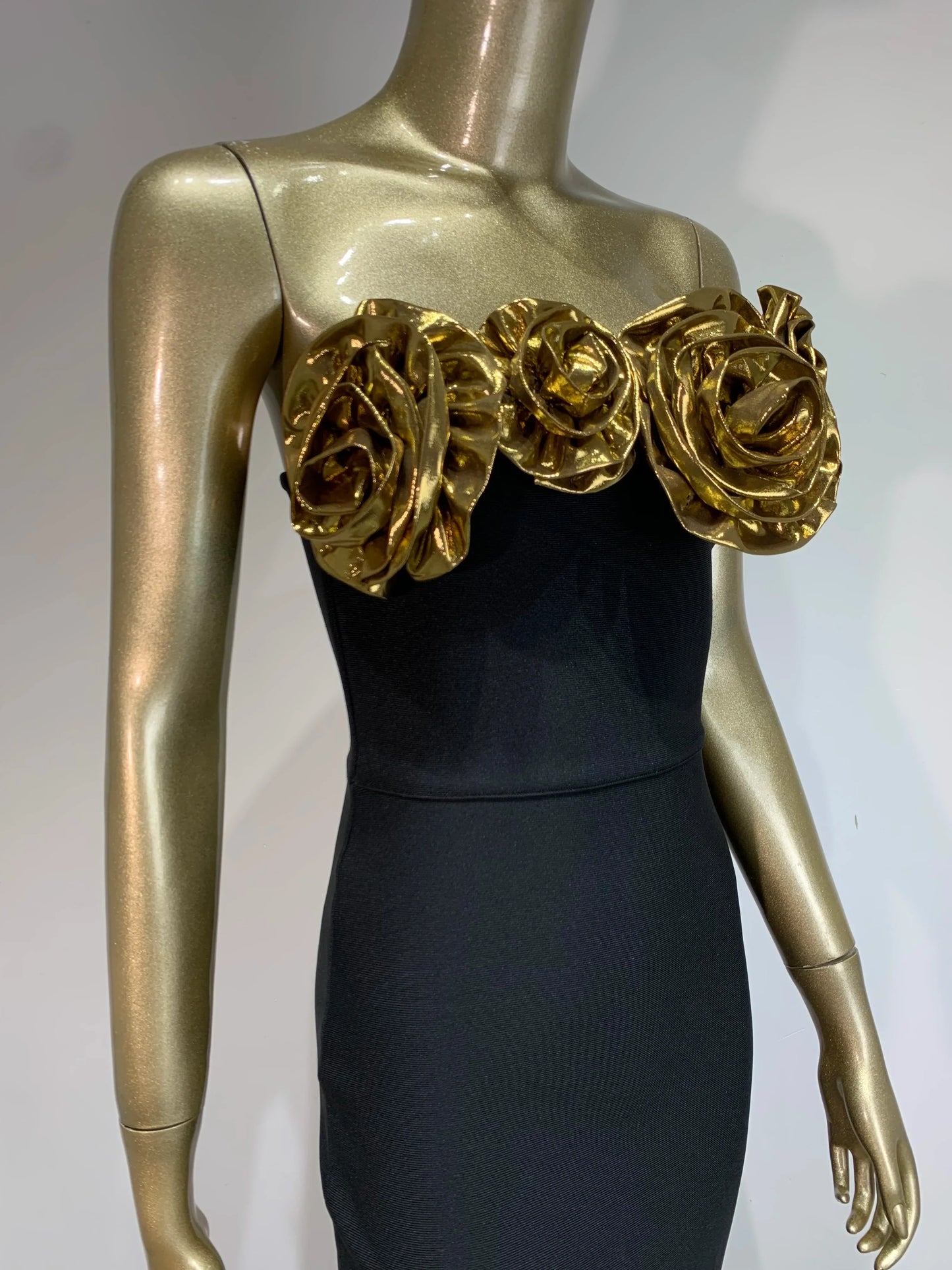 One Shoulder Flower Patchwork Maxi Dress