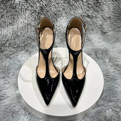 Summer Women T-Strap Pointy Toe High Heel Shoes - T-Strap Pointy Toe High Heel Shoes for Women