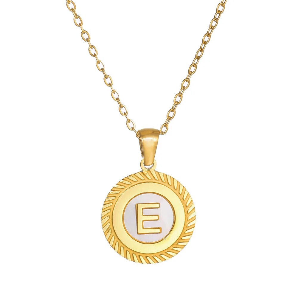 Round Mini Initial Necklace