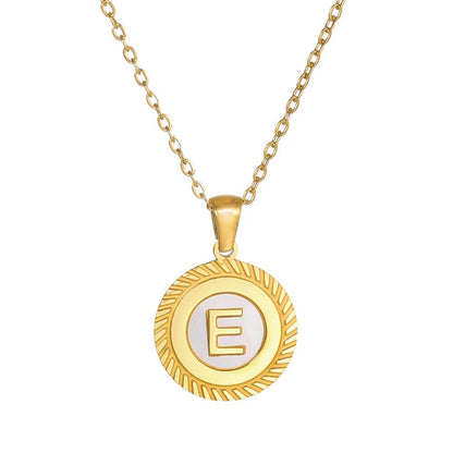 Round Mini Initial Necklace