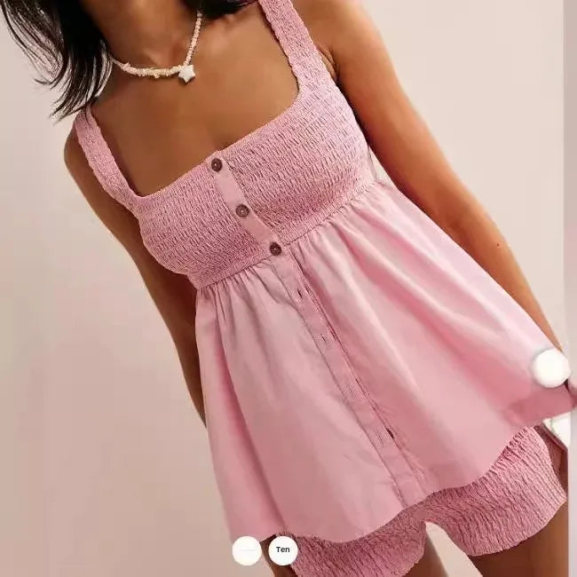 | Buttoned Smock Set