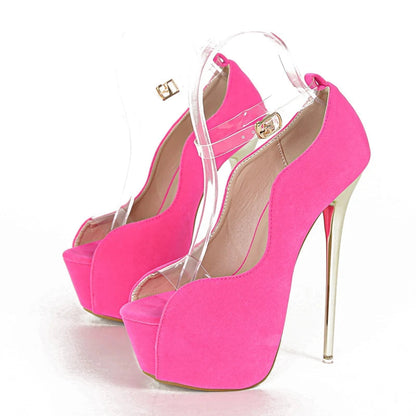 Peep Toe Stripper Pole Dance Super High Heels for Elegant Women
