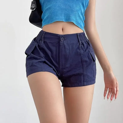 Striped Knit Low-Rise Short
