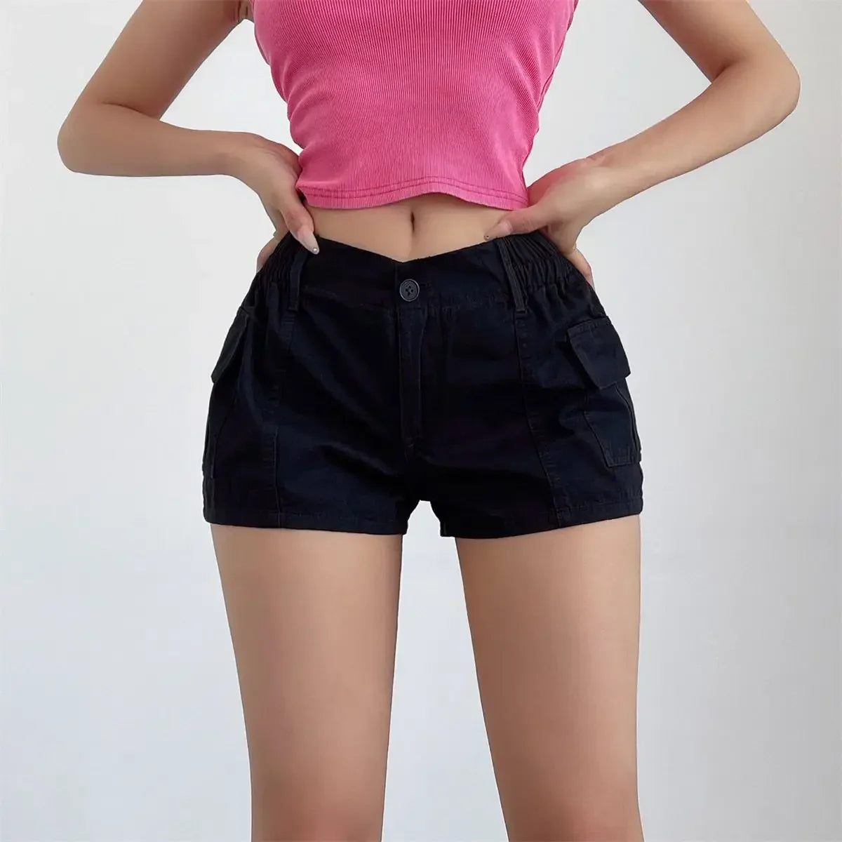 Striped Knit Low-Rise Short