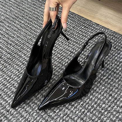 Spring Sexy Pointed Toe Women Pumps with Thin Low Heels