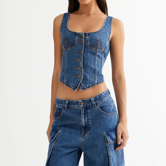 | Denim Vest Top