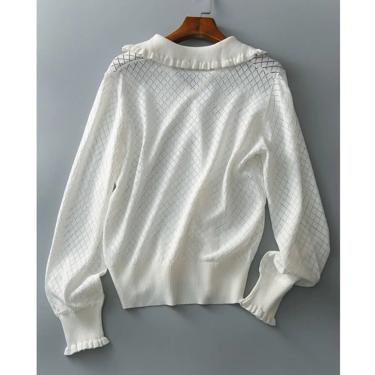 | Knit Top in Diamond Pattern