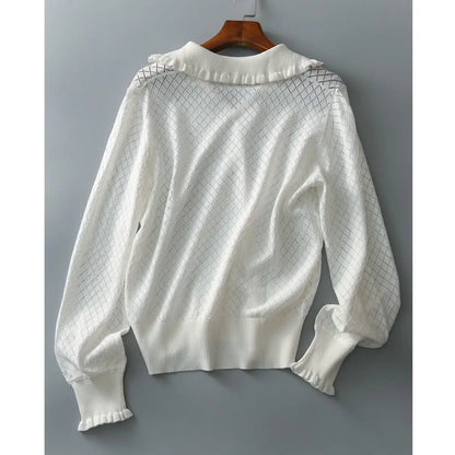 | Knit Top in Diamond Pattern