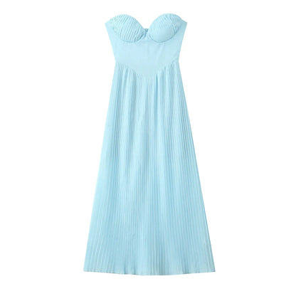 Chest With Pad Corset style Strapless Dress