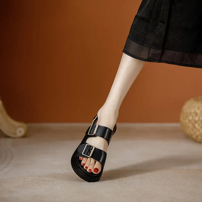 | Leather Platform Sandal