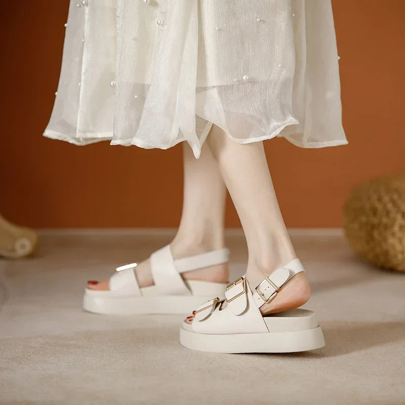 | Leather Platform Sandal