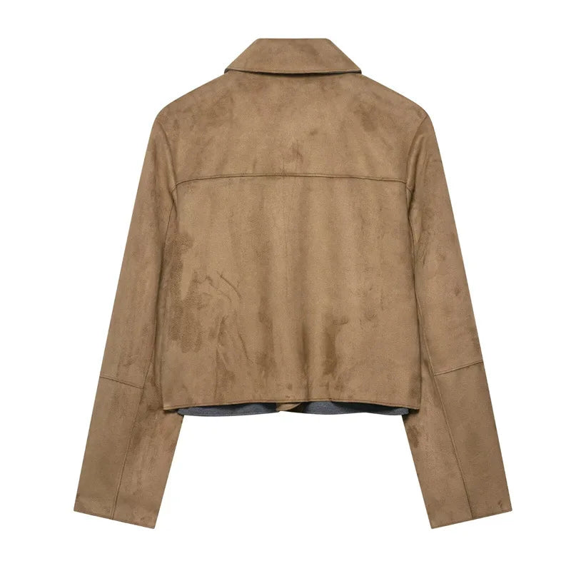 | Suede Cropped Jacket