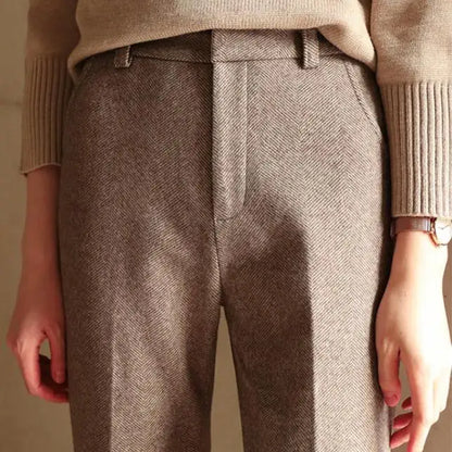 | Wool Herringbone Pants