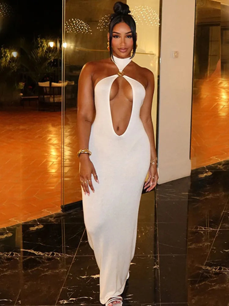 Halter Off Shoulder Beach Bodycon Dress
