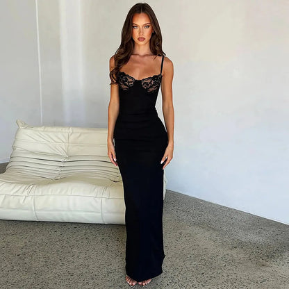 Slip Back Split Club Summer Lace Dress