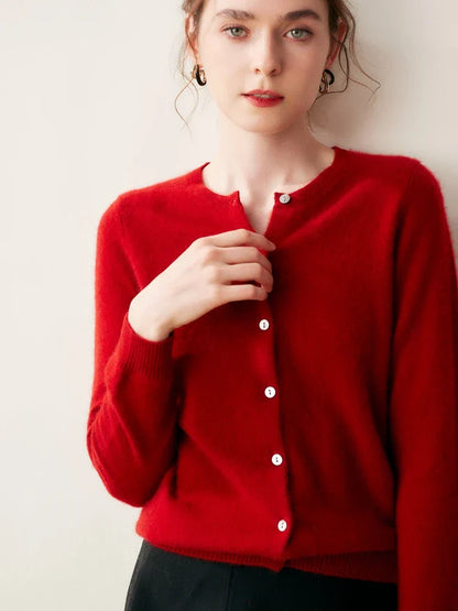 | Cashmere Crew Cardigan