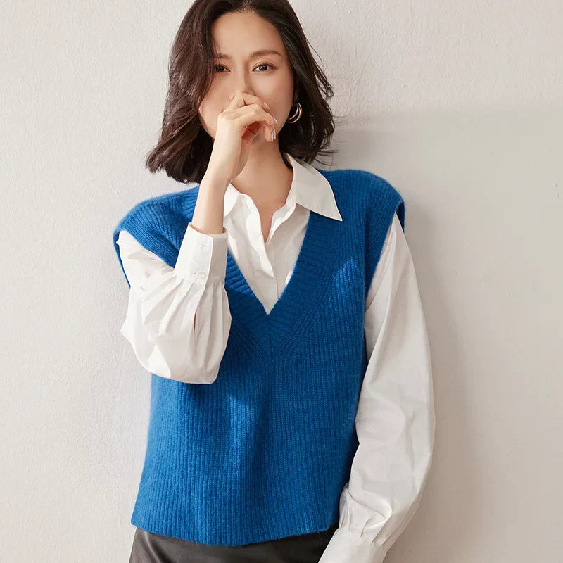 | Ribbed Cashmere Vest