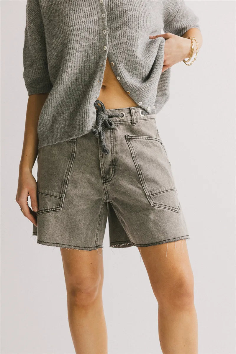 | Cotton Denim Shorts