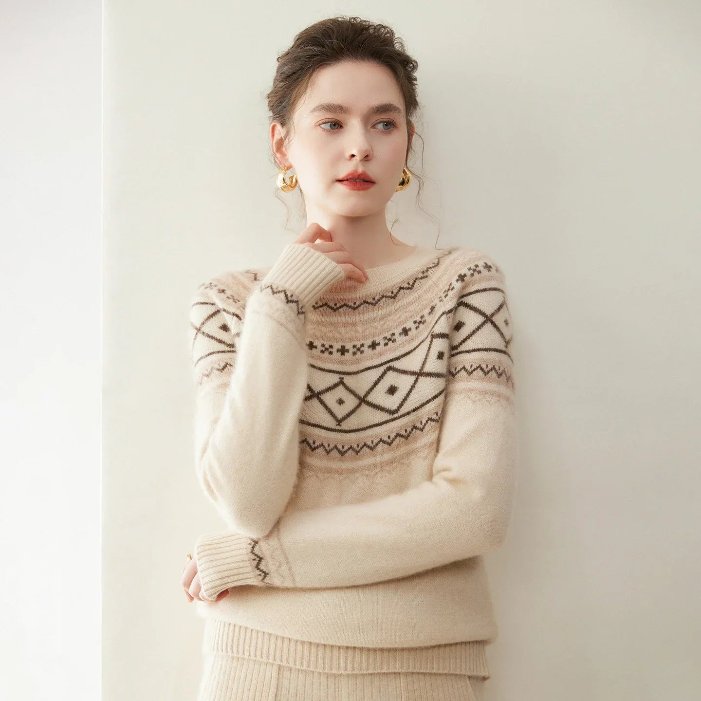 | Alpine Jacquard Cashmere Knit