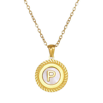 Round Mini Initial Necklace