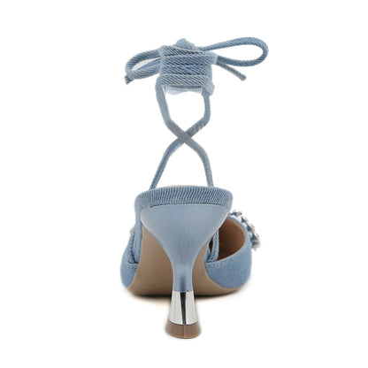 Autumn pointed shallow fashion women's cross strap sandals